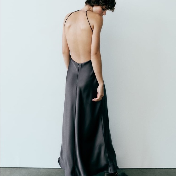 SATIN EFFECT SLIP DRESS - Picture 2 of 4